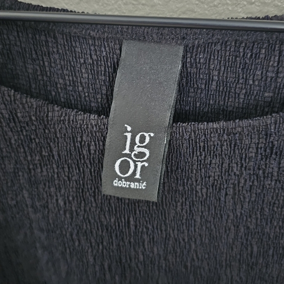 Igor Dobranic Black Oversized Lagenlook Tunic Top - Picture 3 of 8